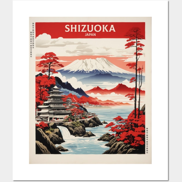 Shizouka Japan Travel Vintage Tourism Poster Wall Art by TravelersGems